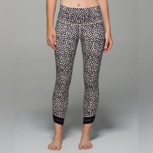 Lululemon High Times Pant Wrap Mesh Ace‎ Spot Grain Black Sz 6